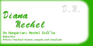 diana mechel business card